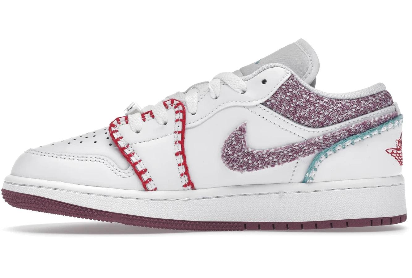 Air Jordan 1 Low White Light Bordeuax - Sneakerzone