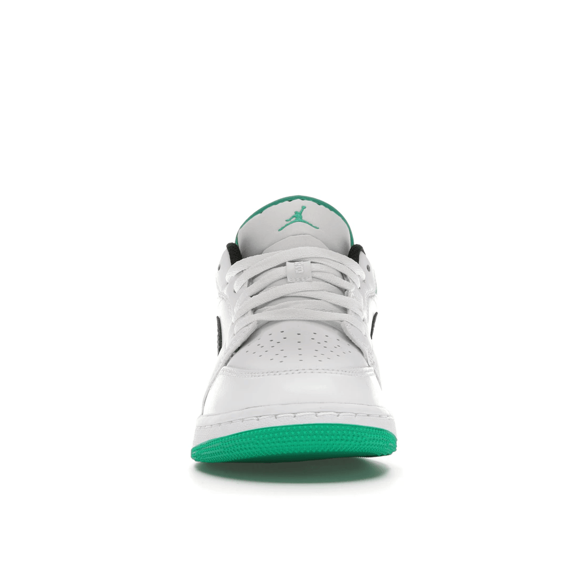 Air Jordan 1 Low White Lucky Green Tumbled Leather - Sneakerzone