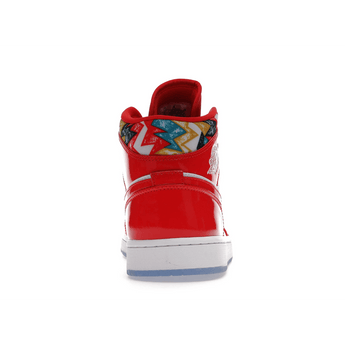 Air Jordan 1 Mid Barcelona Sweater Red Patent - Sneakerzone