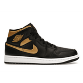Air Jordan 1 Mid Black Metallic Gold - Sneakerzone