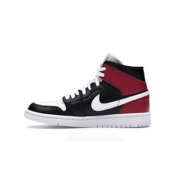 Air Jordan 1 Mid Black Noble Red - Sneakerzone