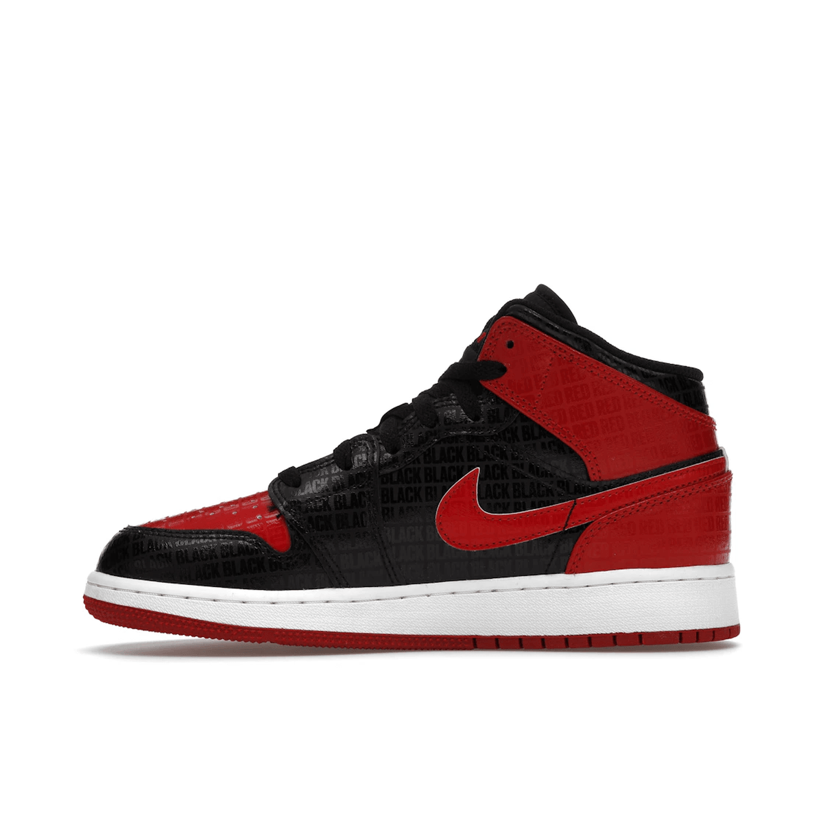 Air Jordan 1 Mid Bred Text - Sneakerzone