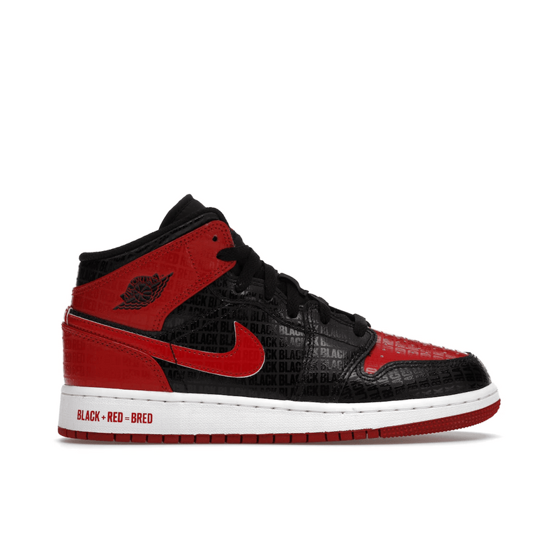 Air Jordan 1 Mid Bred Text product image