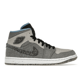 Air Jordan 1 Mid Crater Grey University Blue - Sneakerzone