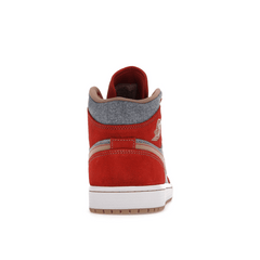 Air Jordan 1 Mid Denim Red - Sneakerzone