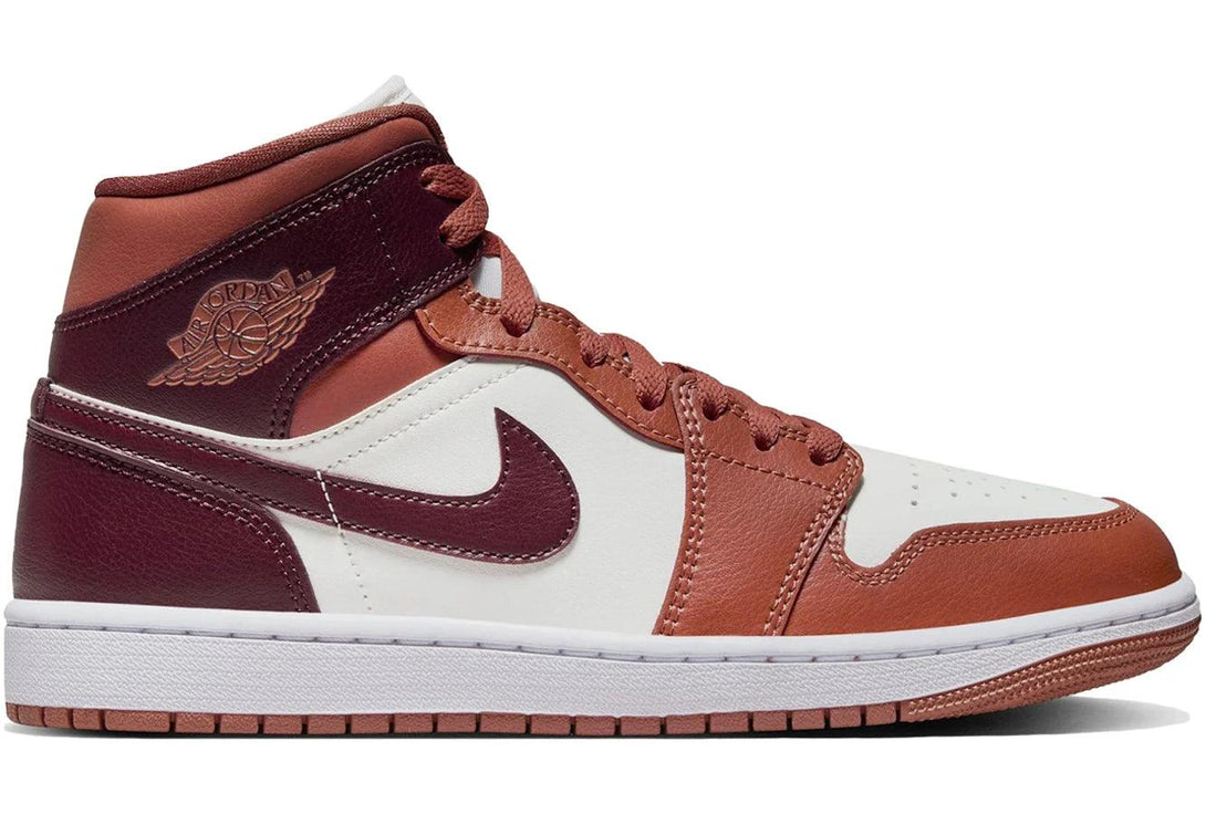 Air Jordan 1 Mid Dusty Peach Night Maroon - Sneakerzone