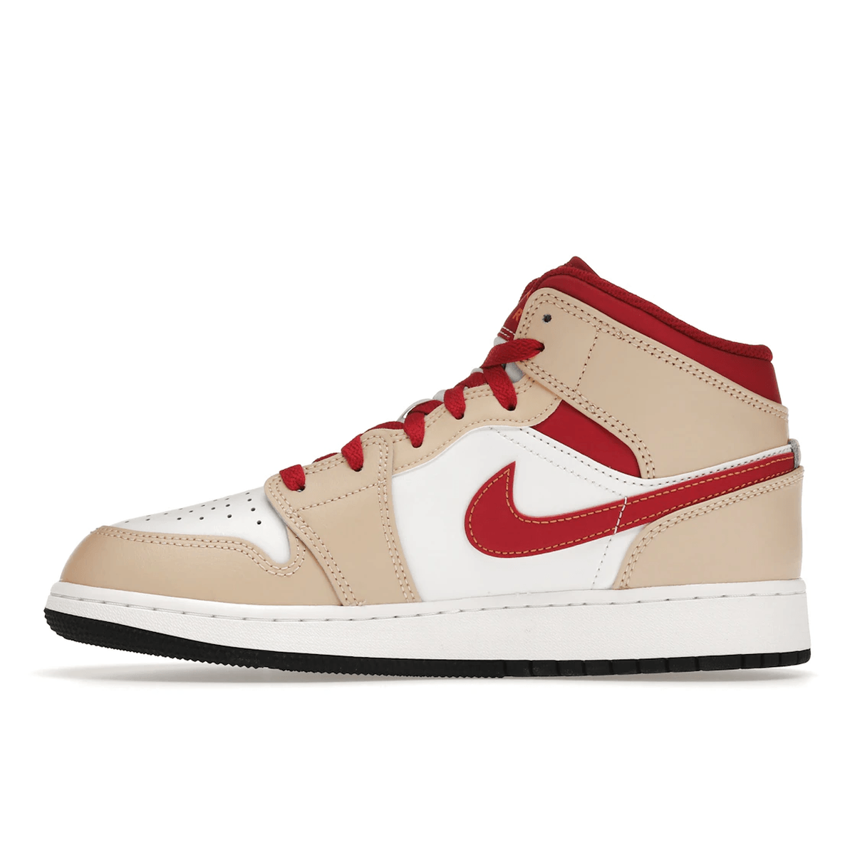 Air Jordan 1 Mid Light Curry Cardinal - Sneakerzone