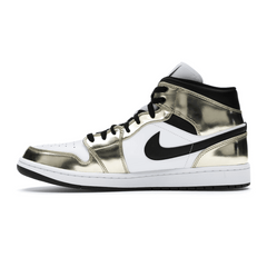 Air Jordan 1 Mid Metallic Gold Black White - Sneakerzone