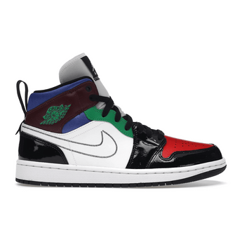 Air Jordan 1 Mid SE Black White Multi-Color - Sneakerzone