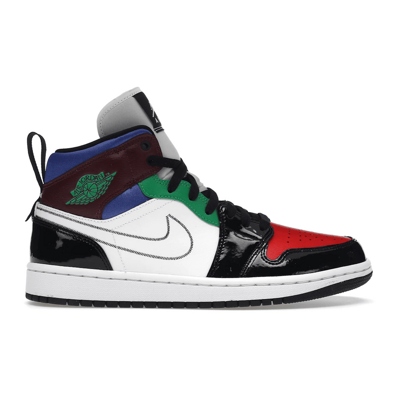 Air Jordan 1 Mid SE Black White Multi-Color product image