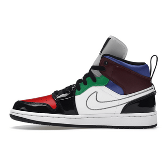 Air Jordan 1 Mid SE Black White Multi-Color - Sneakerzone