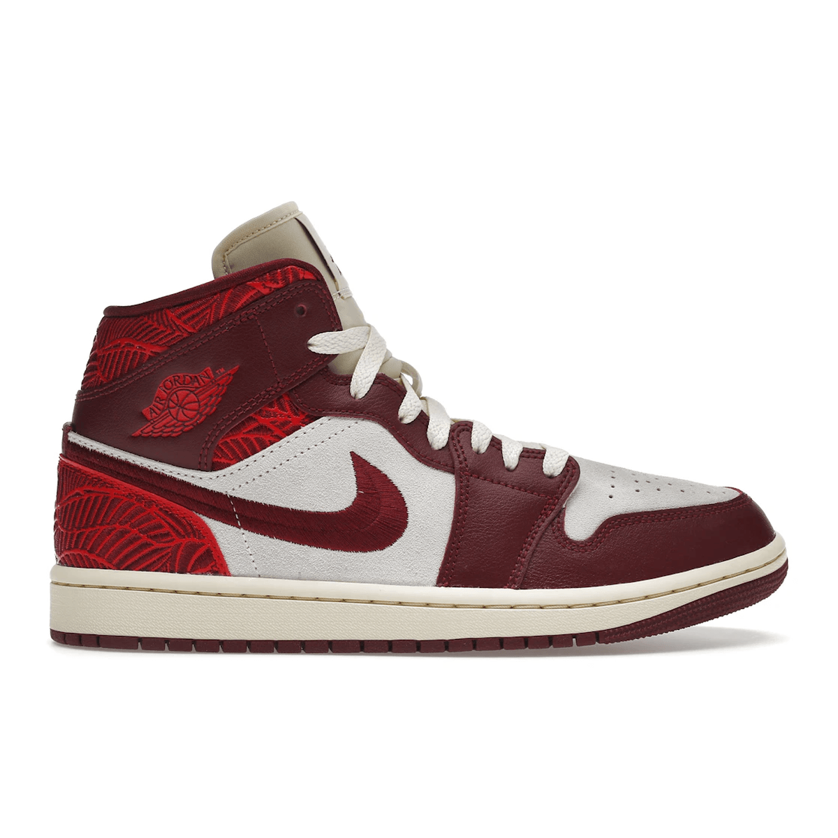 Air Jordan 1 Mid SE Tiki Leaf Team Red - Sneakerzone