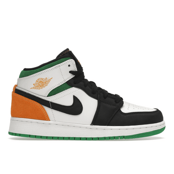 Air Jordan 1 Mid SE White Laser Orange Lucky Green - Sneakerzone