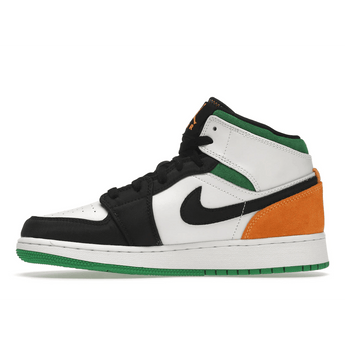 Air Jordan 1 Mid SE White Laser Orange Lucky Green - Sneakerzone