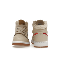 Air Jordan 1 Mid Utility Fleece Pearl White - Sneakerzone