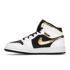 Air Jordan 1 Mid White Gold Black - Sneakerzone