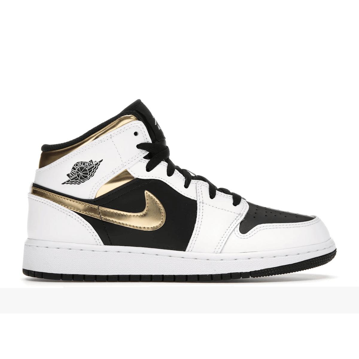 Air Jordan 1 Mid White Gold Black - Sneakerzone