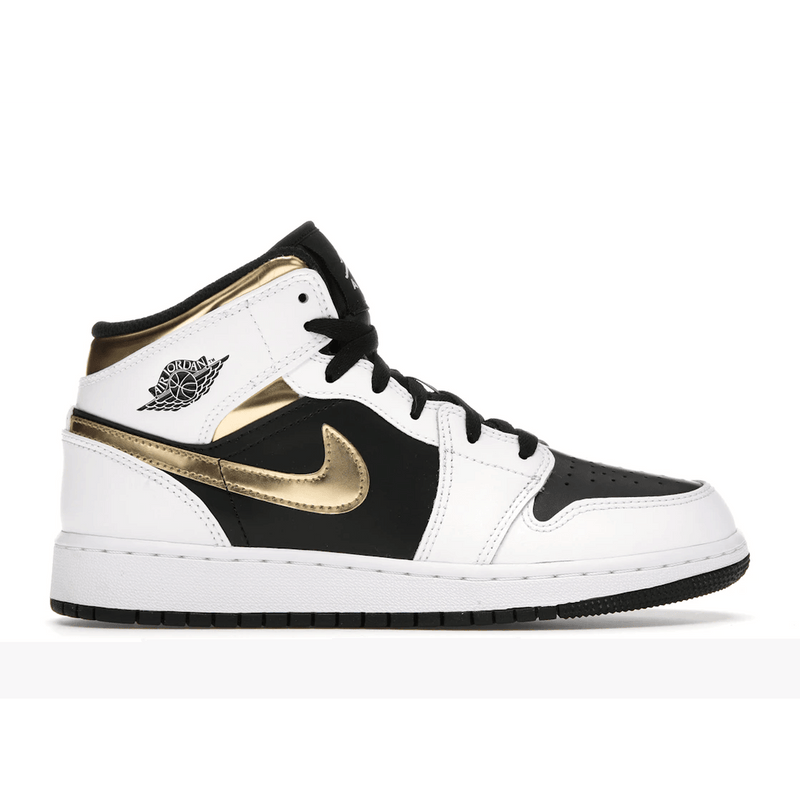 Air Jordan 1 Mid White Gold Black product image