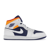 Air Jordan 1 Mid White Laser Orange Deep Royal Blue - Sneakerzone