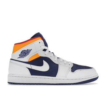 Deep Royal Blue Jordan White Laser Air Jordan Mid Laser Orange