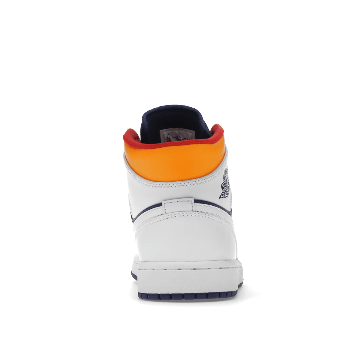 Air Jordan 1 Mid White Laser Orange Deep Royal Blue - Sneakerzone