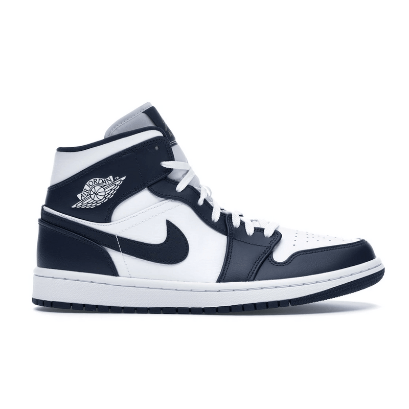 Air Jordan 1 Mid White Metallic Gold Obsidian product image