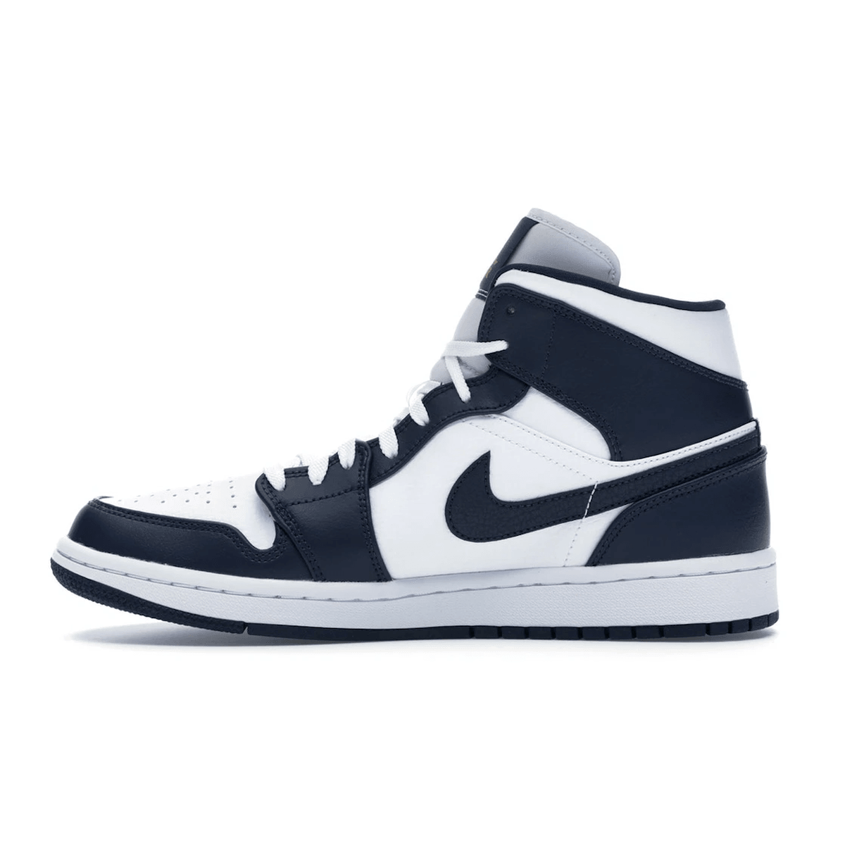 Air Jordan 1 Mid White Metallic Gold Obsidian - Sneakerzone