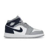 Air Jordan 1 Mid Wolf Grey Midnight Navy - Sneakerzone