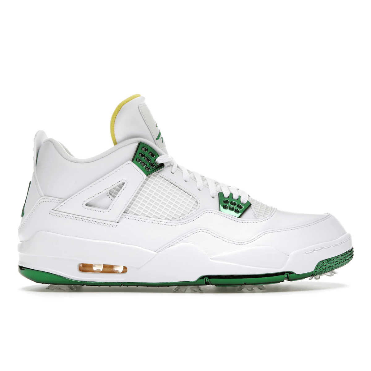 metallic green jordan 4 golf