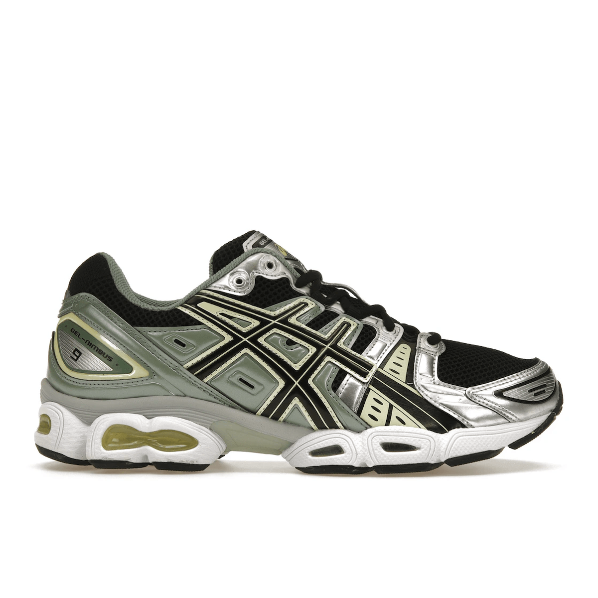 ASICS Gel-Nimbus 9 Black Green Yellow Silver - Sneakerzone