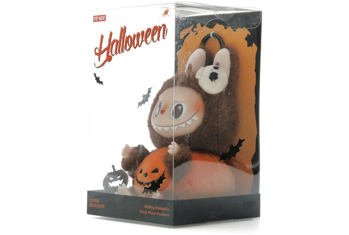 Pop Mart Labubu Happy Halloween Party Series-Sitting Pumpkin Vinyl Plush Pendant secondary image