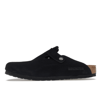 Birkenstock Boston Soft Footbed Suede Black - Sneakerzone