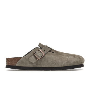 Birkenstock Boston Soft Footbed Suede Taupe (Narrow Fit) - Sneakerzone