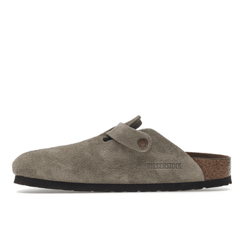 Birkenstock Boston Soft Footbed Suede Taupe (Narrow Fit) - Sneakerzone