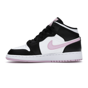 Air Jordan 1 Mid White Black Light Arctic Pink