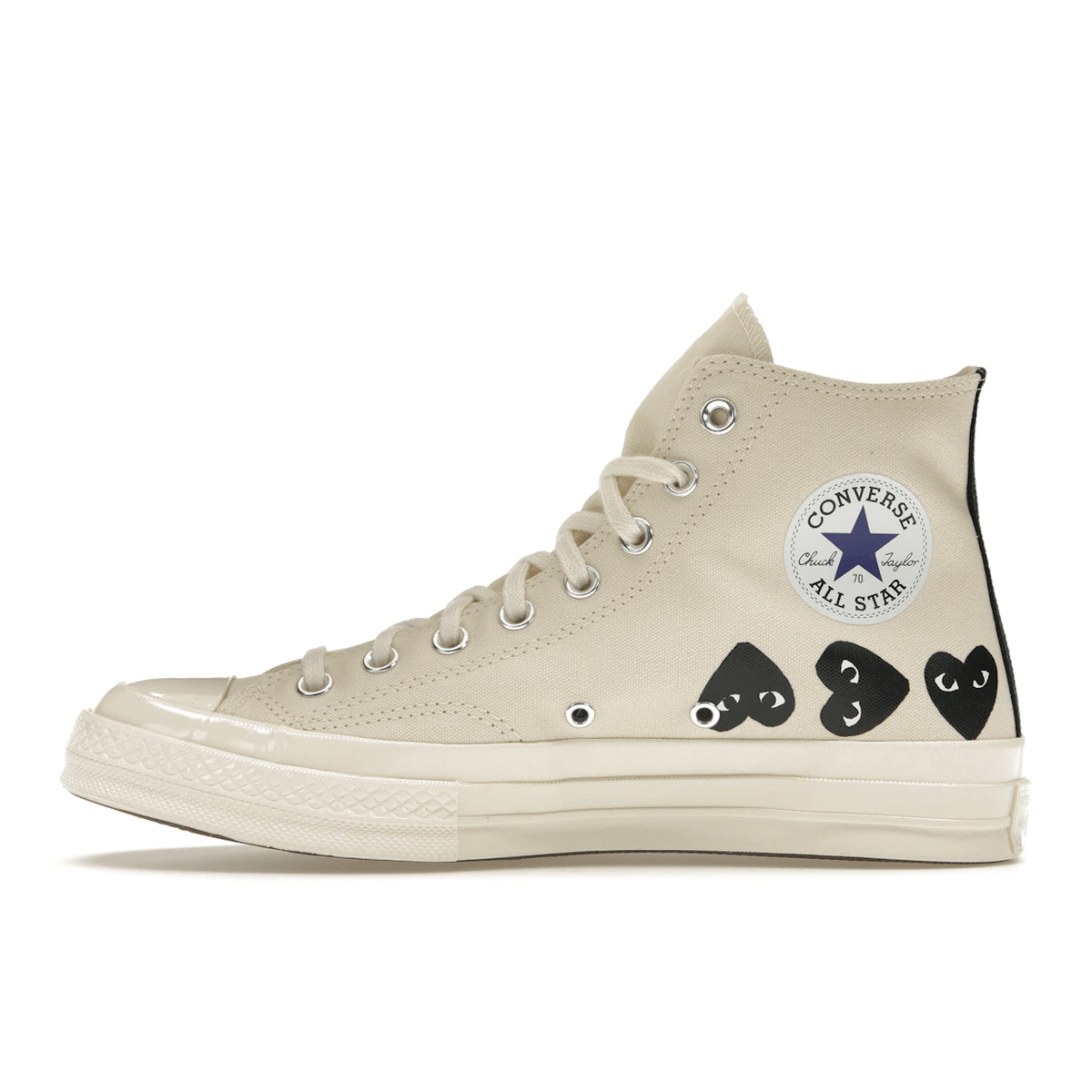 Converse Chuck Taylor All Star 70 Hi Comme des Garcons PLAY Multi-Heart Milk - Sneakerzone