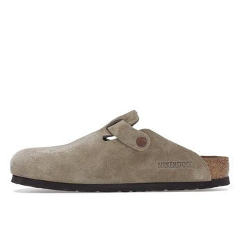 Birkenstock Boston Soft Footbed Suede Taupe