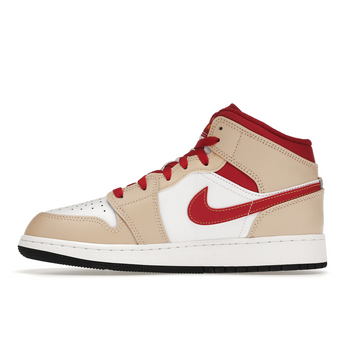 Air Jordan 1 Mid Light Curry Cardinal