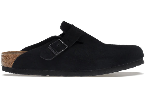 Birkenstock Boston Soft Footbed Suede Black