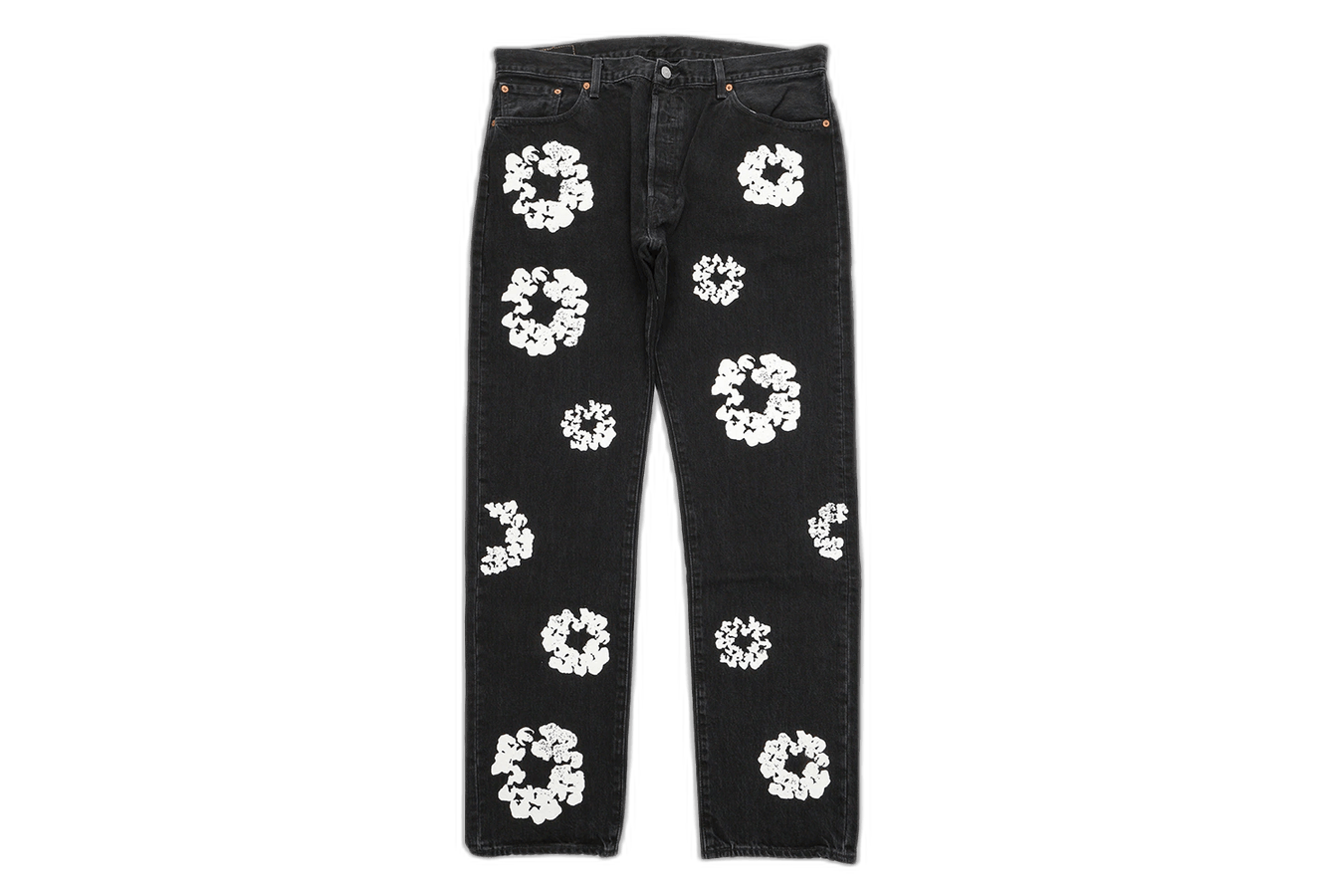 Denim Tears x Levi's Cotton Wreath Jean Black - Sneakerzone