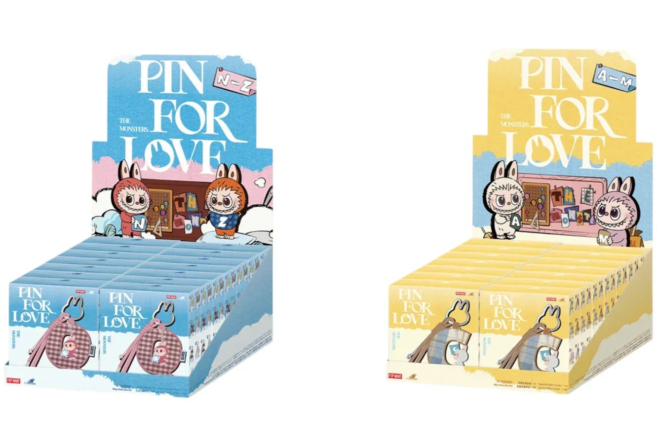 Pop Mart Labubu The Monsters Pin for Love Series Letter Pendant & Sealed Cases Set - Sneakerzone