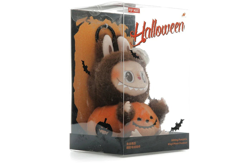 Pop Mart Labubu Happy Halloween Party Series-Sitting Pumpkin Vinyl Plush Pendant product image