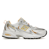 New Balance 530 White Vibrant Apricot Silver Metallic