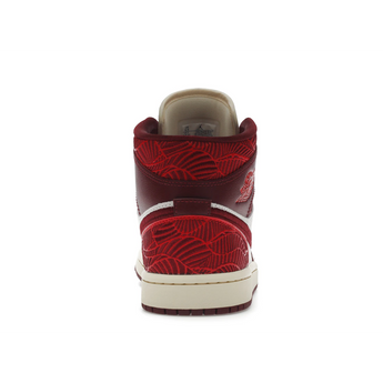 Air Jordan 1 Mid SE Tiki Leaf Team Red