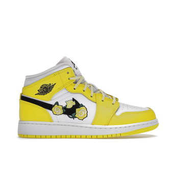 Air Jordan 1 Mid Dynamic Yellow Floral