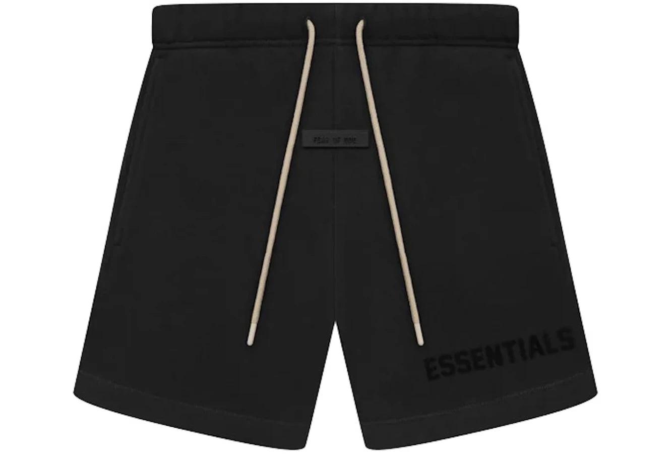 Fear of God Essentials Cream Drawstring Sweatshort Jet Black - Sneakerzone