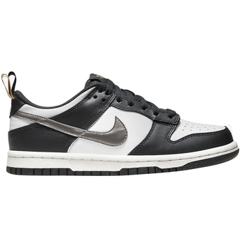 Nike Dunk Low Black White Metallic