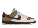 Nike Dunk Low Retro Khaki Team Red Pearl White