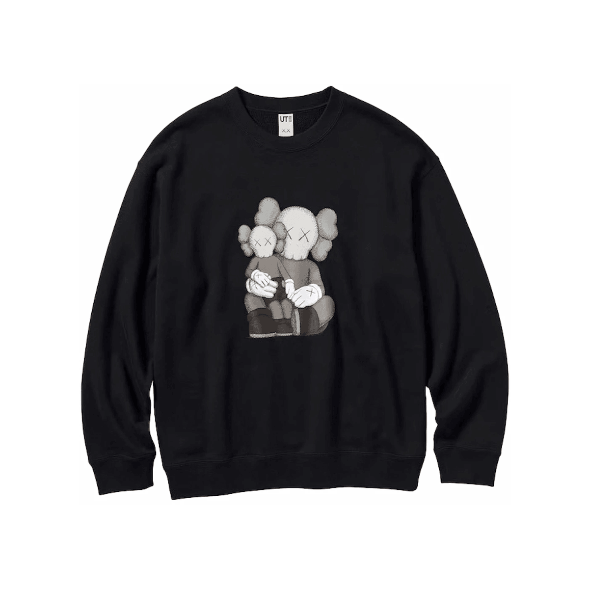 KAWS x Uniqlo Longsleeve Sweatshirt Black - Sneakerzone