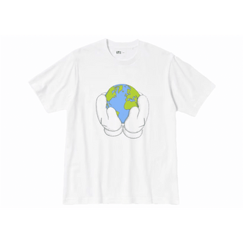 KAWS x Uniqlo Peace For All S/S Graphic T-shirt White - Sneakerzone